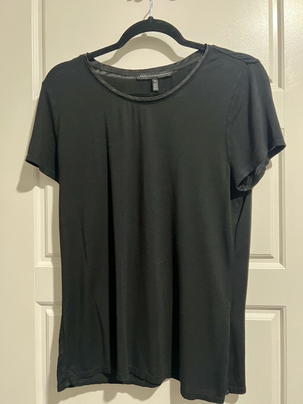 White House Black Market Black Short Sleeve Crewneck Tee